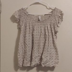 Bethany Mota Floral Cream and White Crop Top!